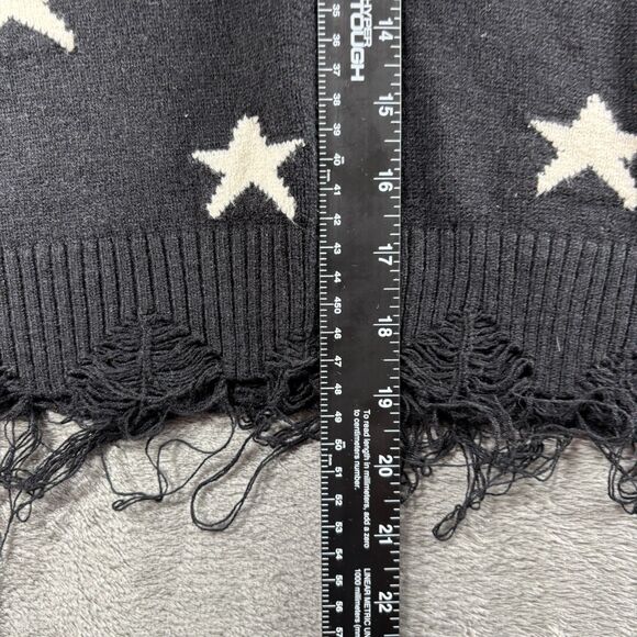 Express Women Cropped Sweater LOT Tattered Stars Stripes Preppy Grunge XS/S J137 - Picture 7 of 12